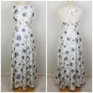 Vintage Scott McClintock Floral Halter Gown (8)